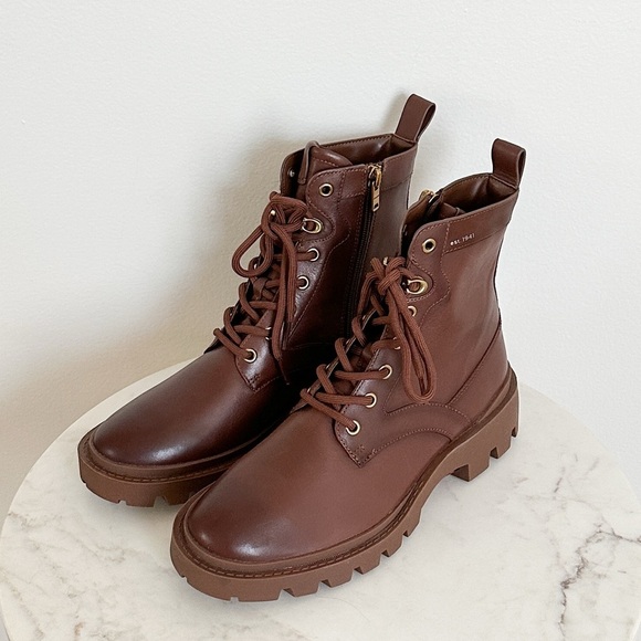 NEW Coach Men’s Citysole Leather Boots Brown Size 8 D main image 8